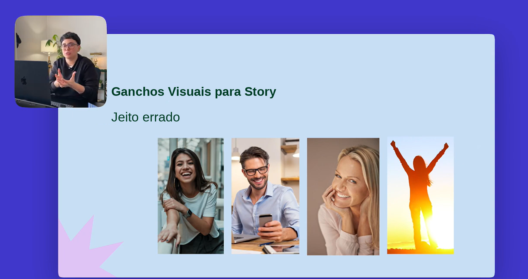 Ganchos Visuais para story