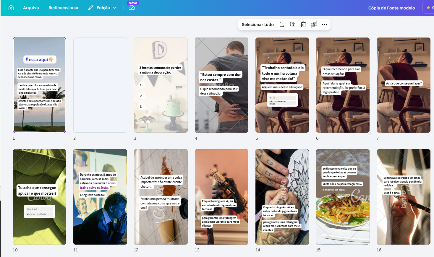 Templates no Canva